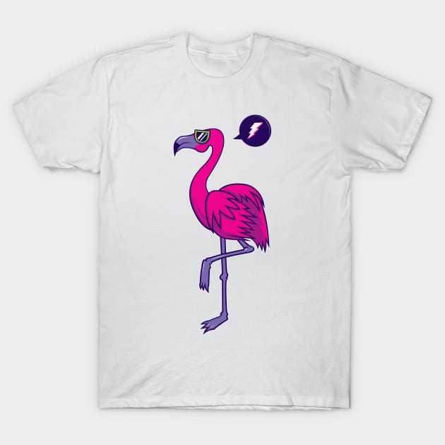 Electric Flamingo T-Shirt by strangethingsa